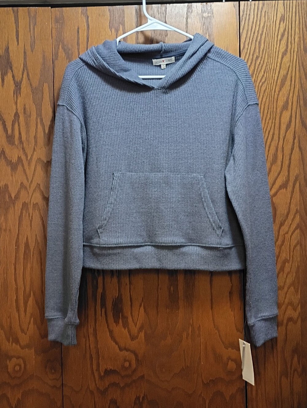 NWT Ultra Flirt Cropped Hooded Sweatshirt